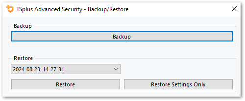 Backup Settings 2