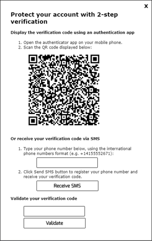 Activate Two-factor Authentication